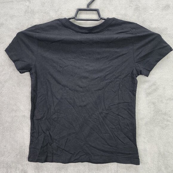 Womens Mighty Fine Black Leopard Print Pumpkin T Shirt Short Sleeve Halloween M - Picture 5 of 7